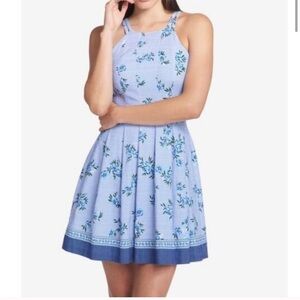 Guess Blue Floral  Sleeveless Dress